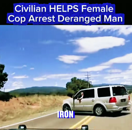 Brave Civilian Steps In to Help Female Officer Subdue Dangerous Suspect on Highway