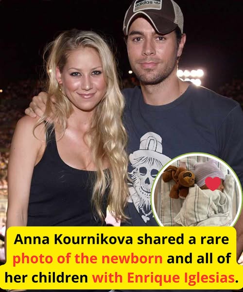 Anna Kournikova shared a rare photo with all of her children with Enrique Iglesias.