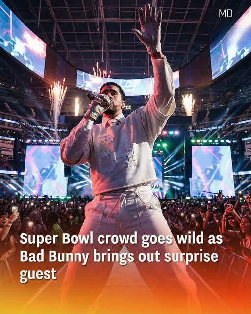 Super Bowl crowd goes wild as Bad Bunny brings out surprise guest