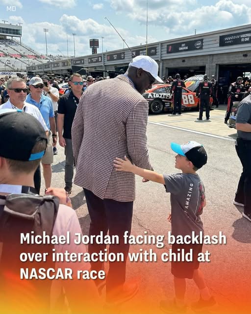 Michael Jordan Draws Attention After Interaction with Young Fan at NASCAR Event