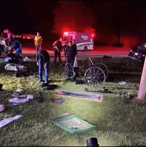 Jeep Smashes Buggy, Ejects Family of 9 Amish ~ Five children were…See more