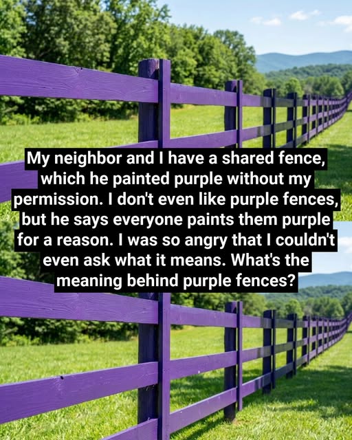 If You Spot a Painted Purple Fence, This Is What It Means