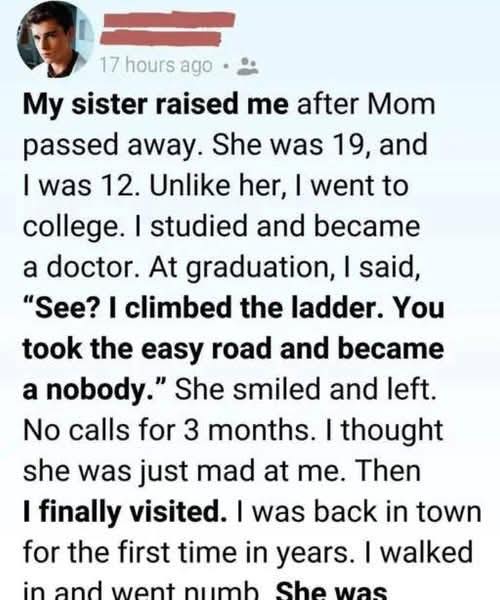 I called my sister ‘nobody’ after she raised me—then I learned how wrong I was